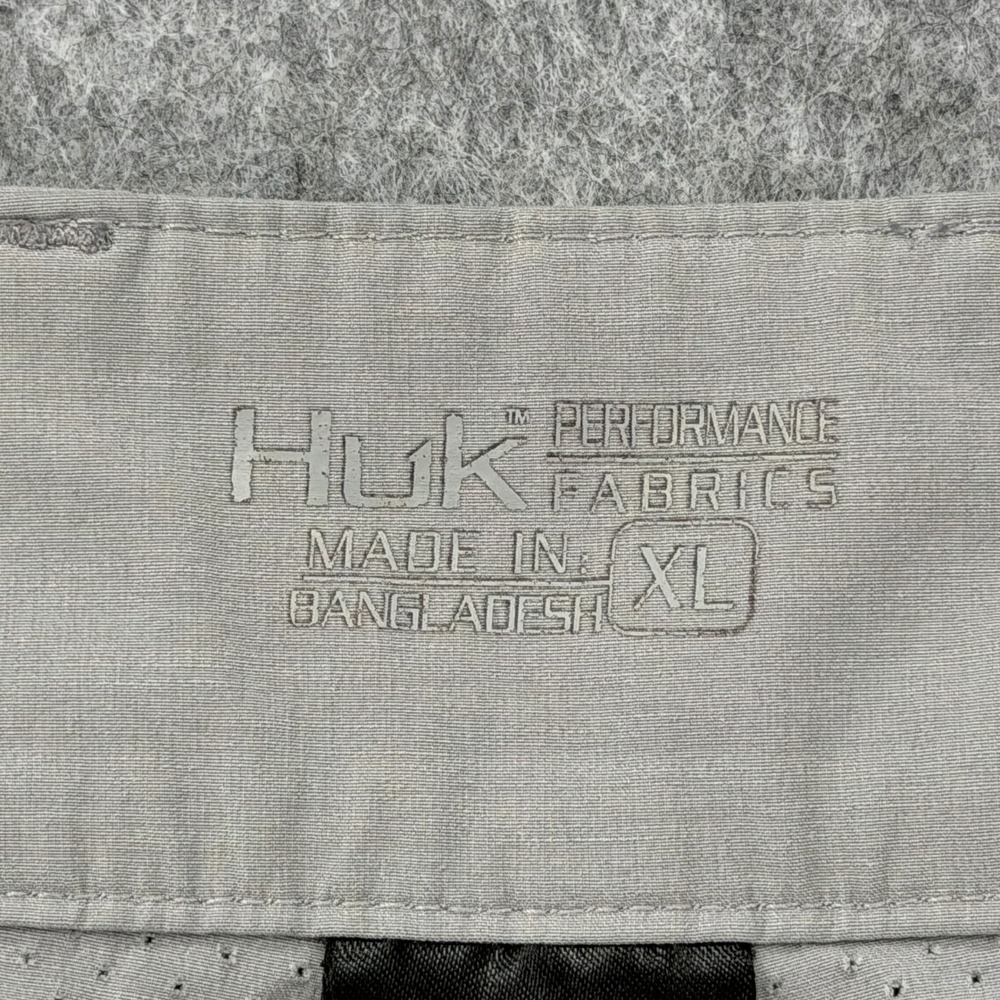 Huk Fishing Shorts Mens XL Gray Performance Cargo Pocket Quick Dry Breathable - Picture 11 of 14